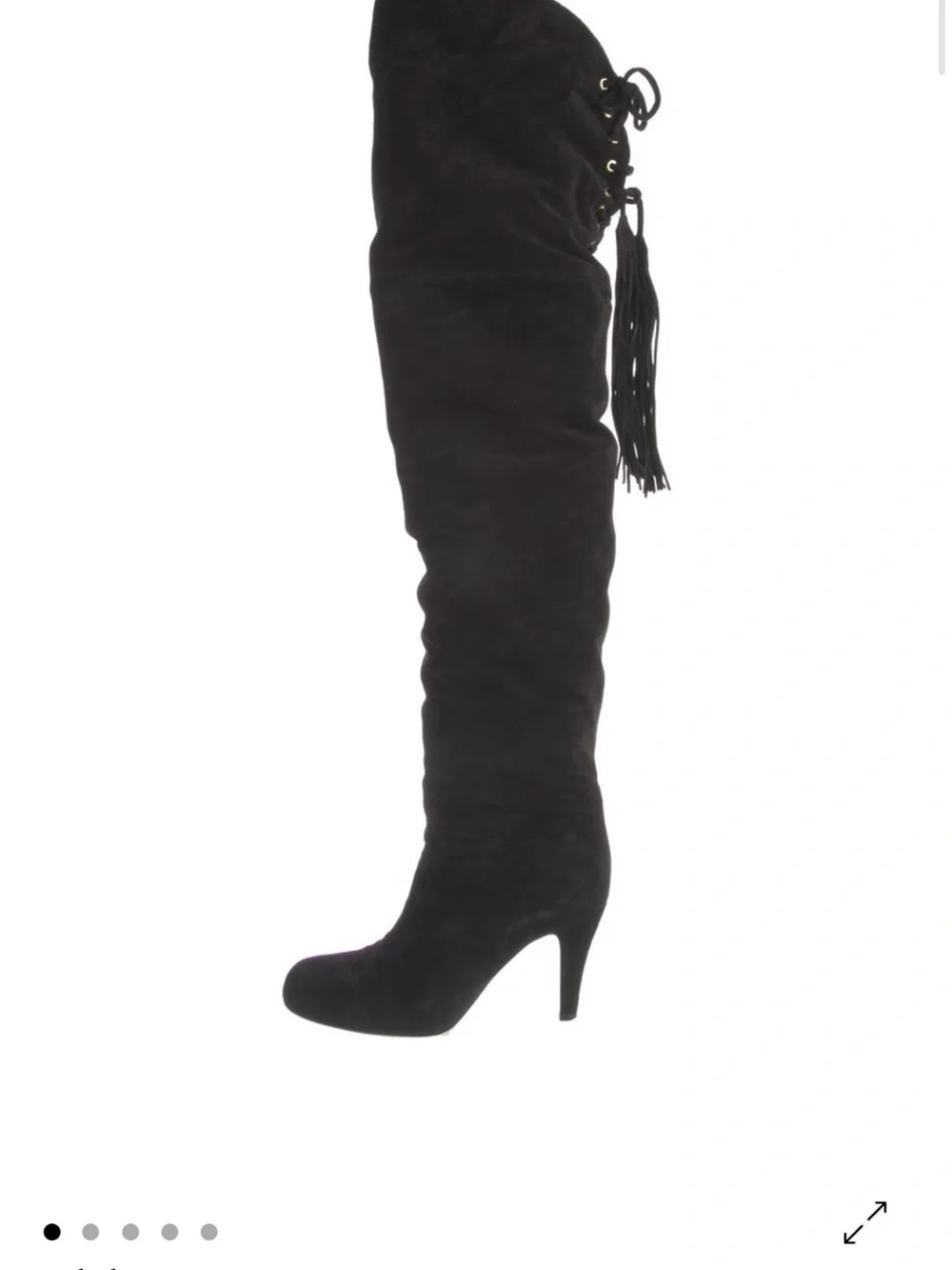 Chloe-Black Over-the-Knee Women's Boots - Classic Suede